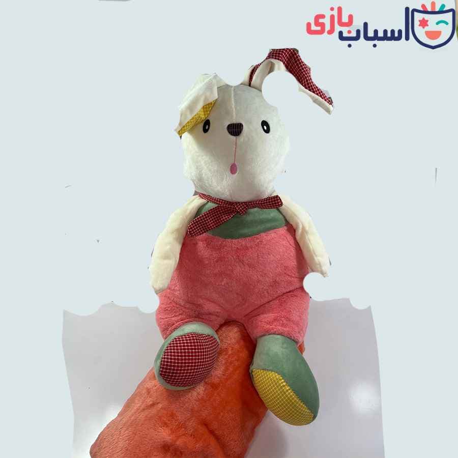 عروسک پتو خرس و خرگوش دو رنگ — تصویر ۲