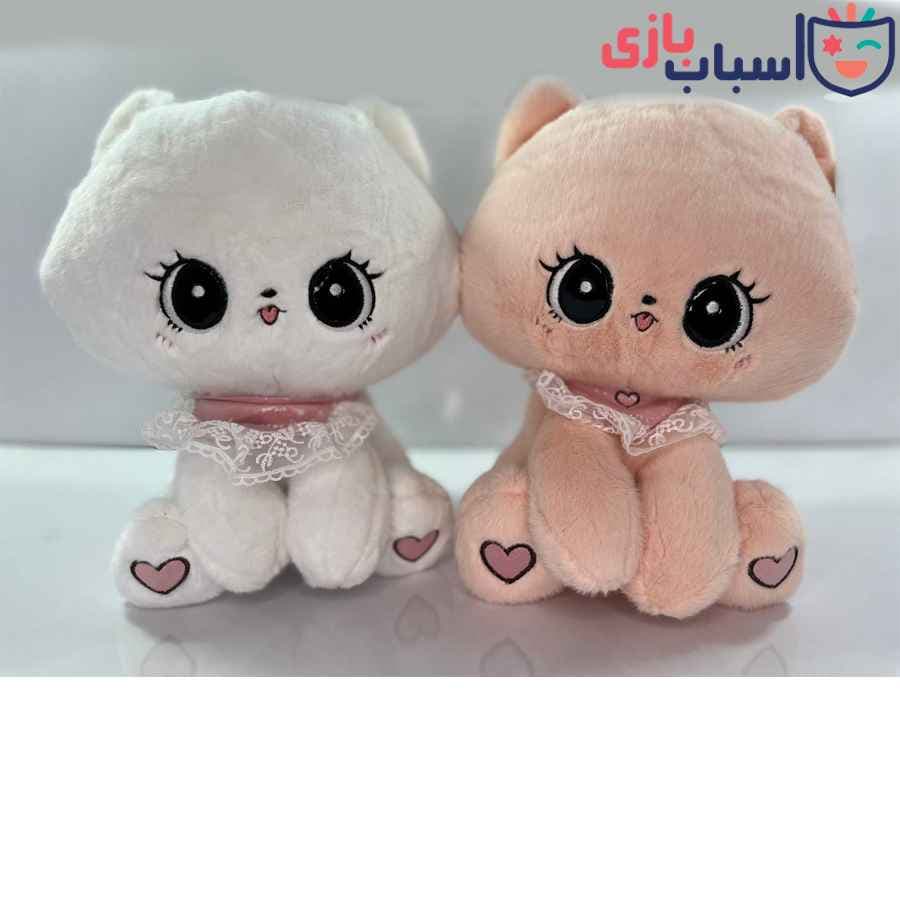 عروسک پولیشی گربه پیش بند دار چشم مشکی — تصویر ۴