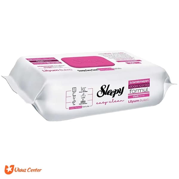 دستمال مرطوب سطوح اسلیپی با رایحه Lilyum Buketi بسته 100 عددی