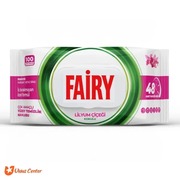 دستمال مرطوب فیری با رایحه Lilyum Cicegi بسته 100 عددی