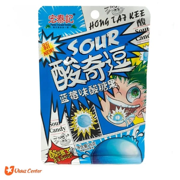 آبنبات پودری HONG TAI KEE با طعم زغال اخته ترش 26 گرم