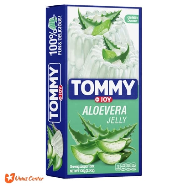 پودر ژله با طعم آلوئه ورا بر پایه ژلاتین تامی جوی 100 گرم