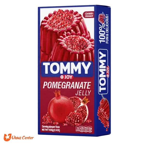پودر ژله با طعم انار بر پایه ژلاتین تامی جوی 100 گرم