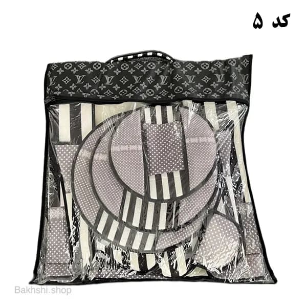 سرویس مخمل ساکی 12 پارچه — تصویر ۵