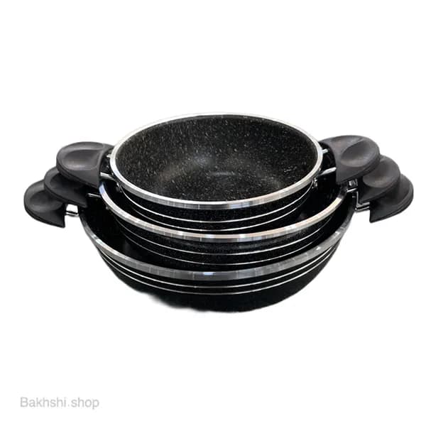 تابه سه عددی دو دسته خط دار طرح چدن اوج — تصویر ۲