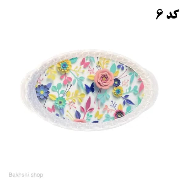 سینی بیضی حصیری کوچک ملامین — تصویر ۷