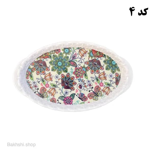سینی بیضی حصیری کوچک ملامین — تصویر ۵