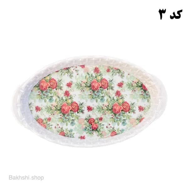 سینی بیضی حصیری کوچک ملامین — تصویر ۴