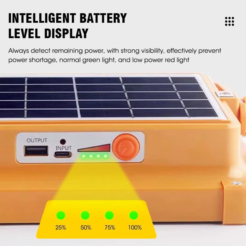 چراغ پروژکتور شارژی و خورشیدی مدل Amazon 180 LED — تصویر ۴