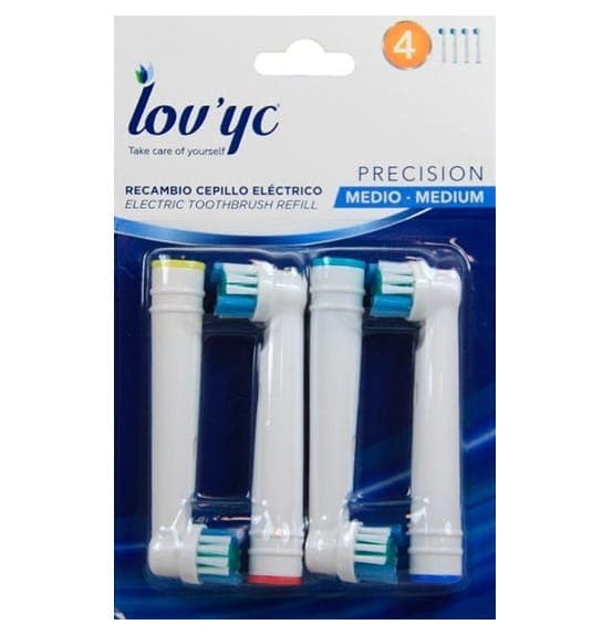 سری یدک مسواک برقی اورال بی Oral-B برند لاویک مدل Precision بسته 4 عددی