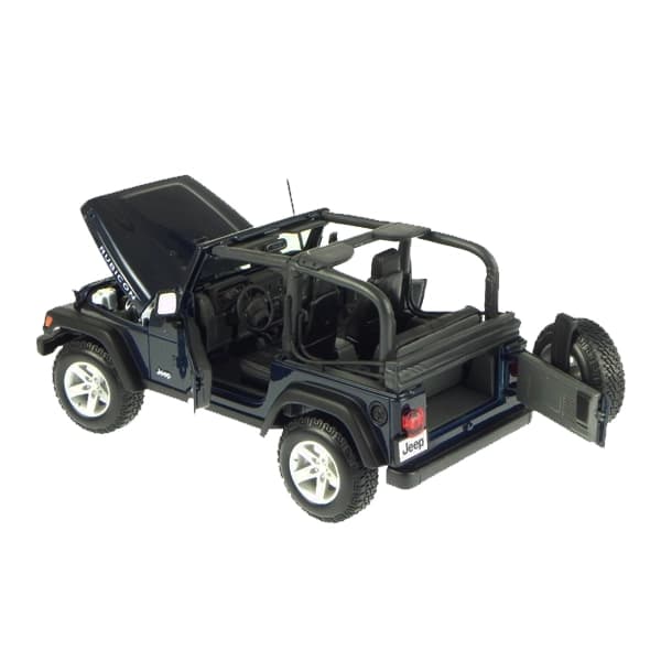 ماشین فلزی 1:18 مایستو مدل Jeep Wrangler Rubicon سرمه‌ای — تصویر ۴