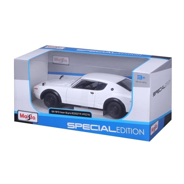 ماشین فلزی 1:24 مایستو مدل 1973 Nissan Skyline 2000 GT-R سفید — تصویر ۷