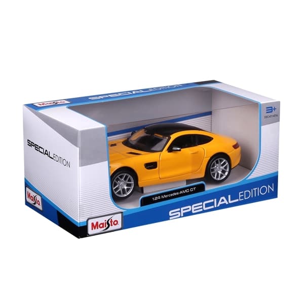 ماشین فلزی 1:24 مایستو مدل Mercedes AMG GT زرد — تصویر ۷
