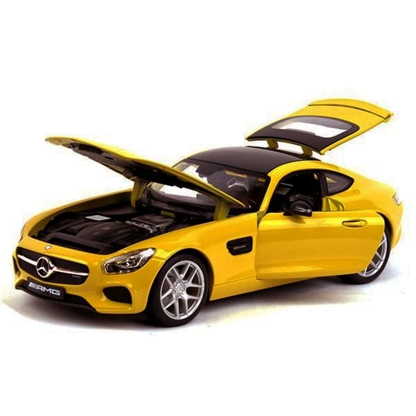 ماشین فلزی 1:24 مایستو مدل Mercedes AMG GT زرد — تصویر ۴