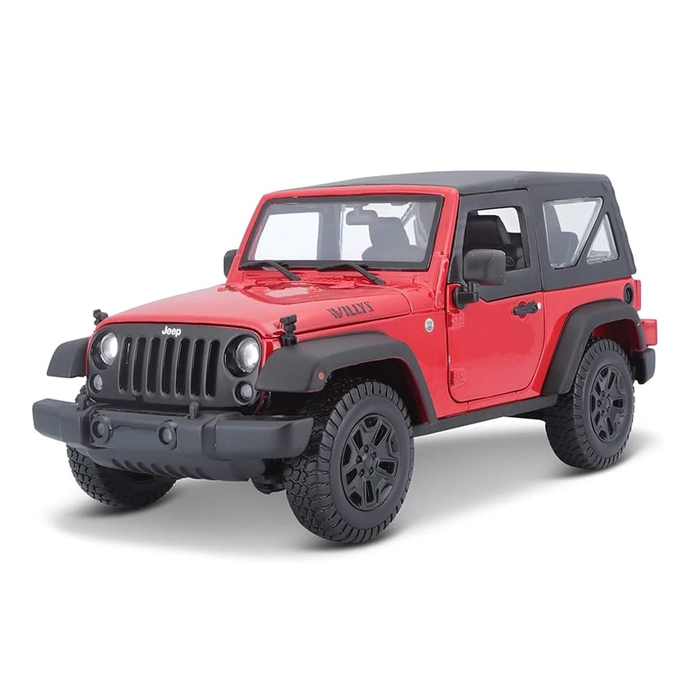 ماشین فلزی 1:18 مایستو مدل Jeep Wrangler 2014 قرمز