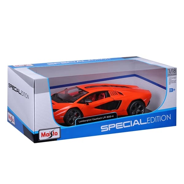 ماشین فلزی 1:18 مایستو مدل Lamborghini Countach LPI 800-4 نارنجی — تصویر ۵