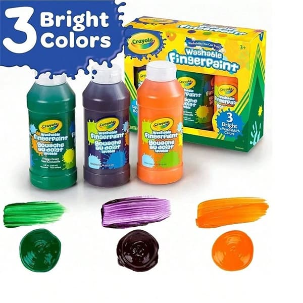 رنگ انگشتی 3 رنگ قابلشستشو کرایولا Crayola — تصویر ۳