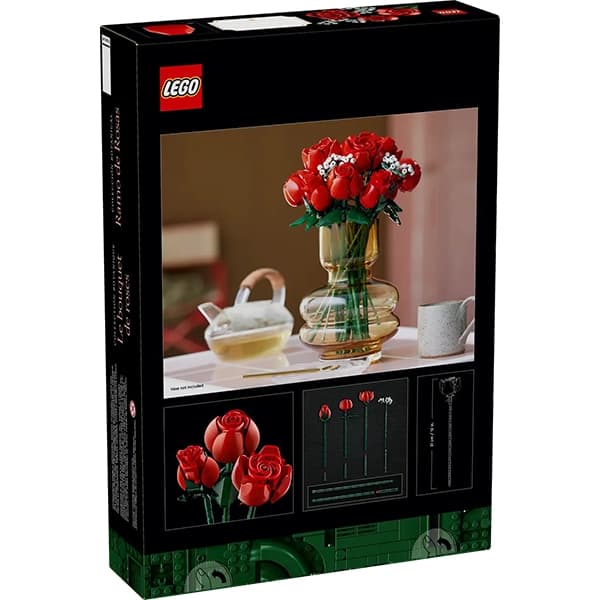 لگو آیکونز مدل دسته گل رز قرمز Bouquet of Roses 10328 — تصویر ۴