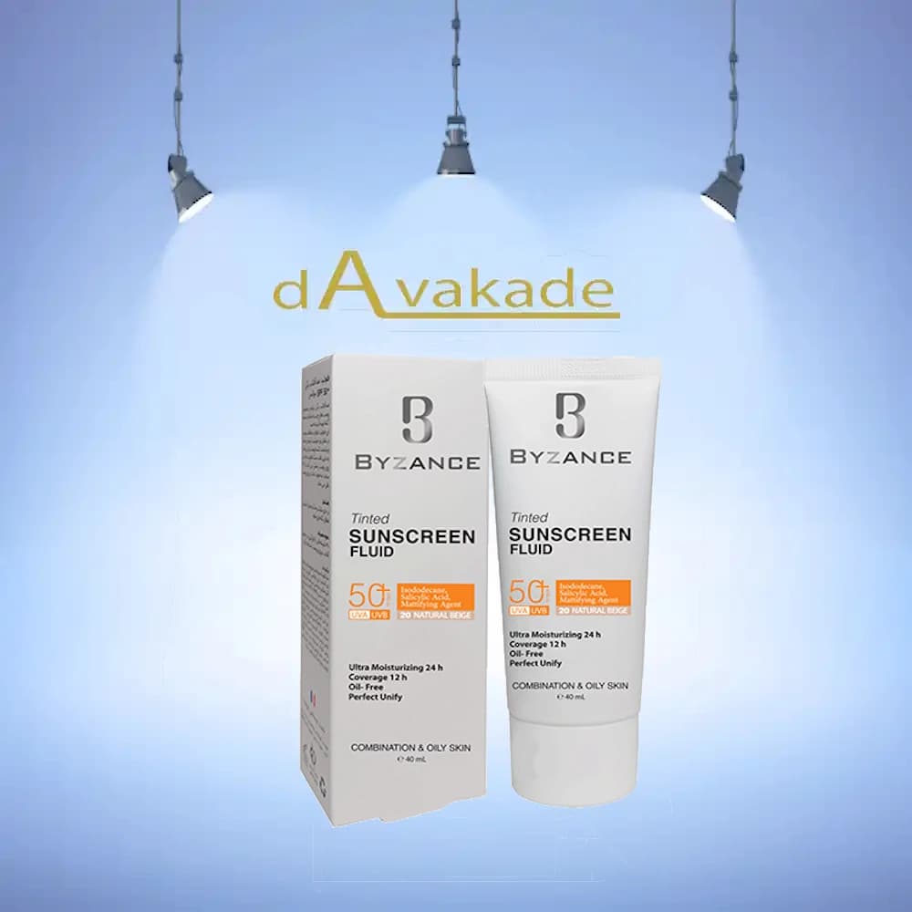 فلوئید ضد آفتاب پوست چرب 20 نچرال بژ SPF50 بیزانس BYZANCE