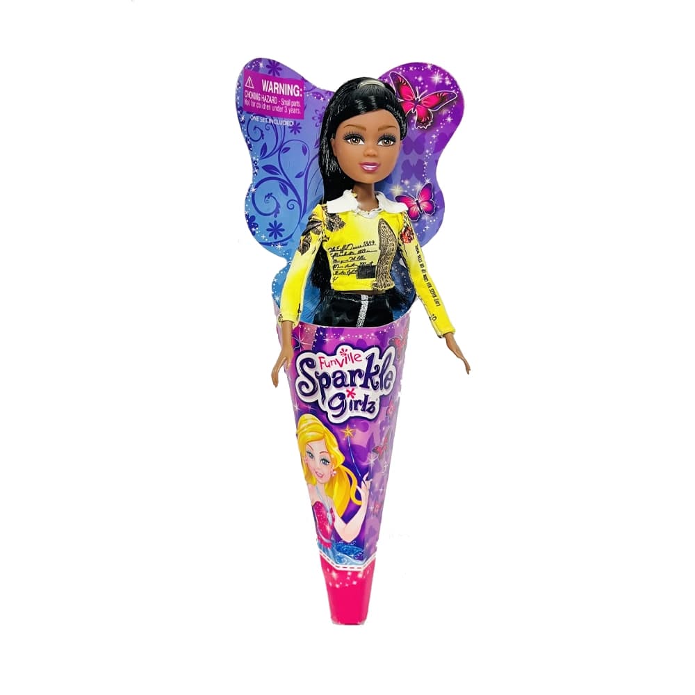 عروسک پیراهن زرد 30 سانتی Sparkle Girlz