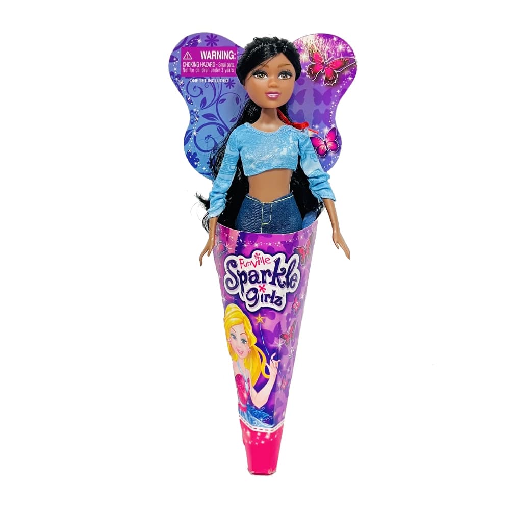 عروسک پیراهن آبی 30 سانتی Sparkle Girlz