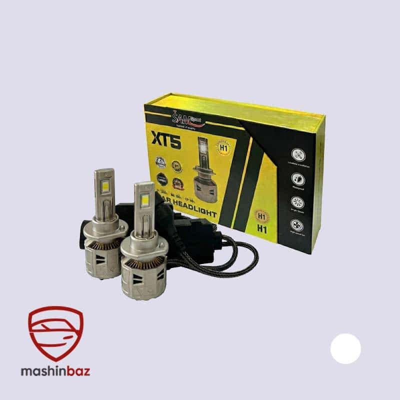 هدلایت 140وات پایه H1 سام SAM نور یخی XT5 بسته ۲ عددی