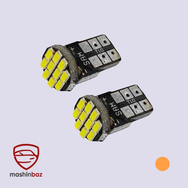لامپ سکن SMD برند سام SAM آریایی ۱۰ تایی الترا نور نارنجی بسته ۲ عددی