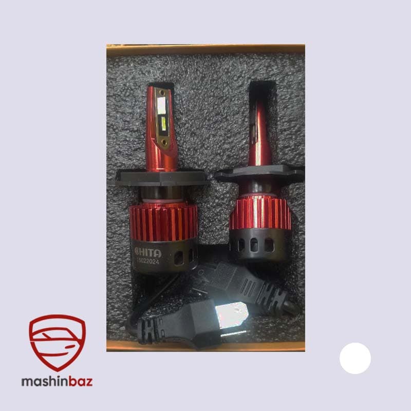 هدلایت چیتا 27 وات پایه H4 نور سفید یخی بسته 2 عددی — تصویر ۲