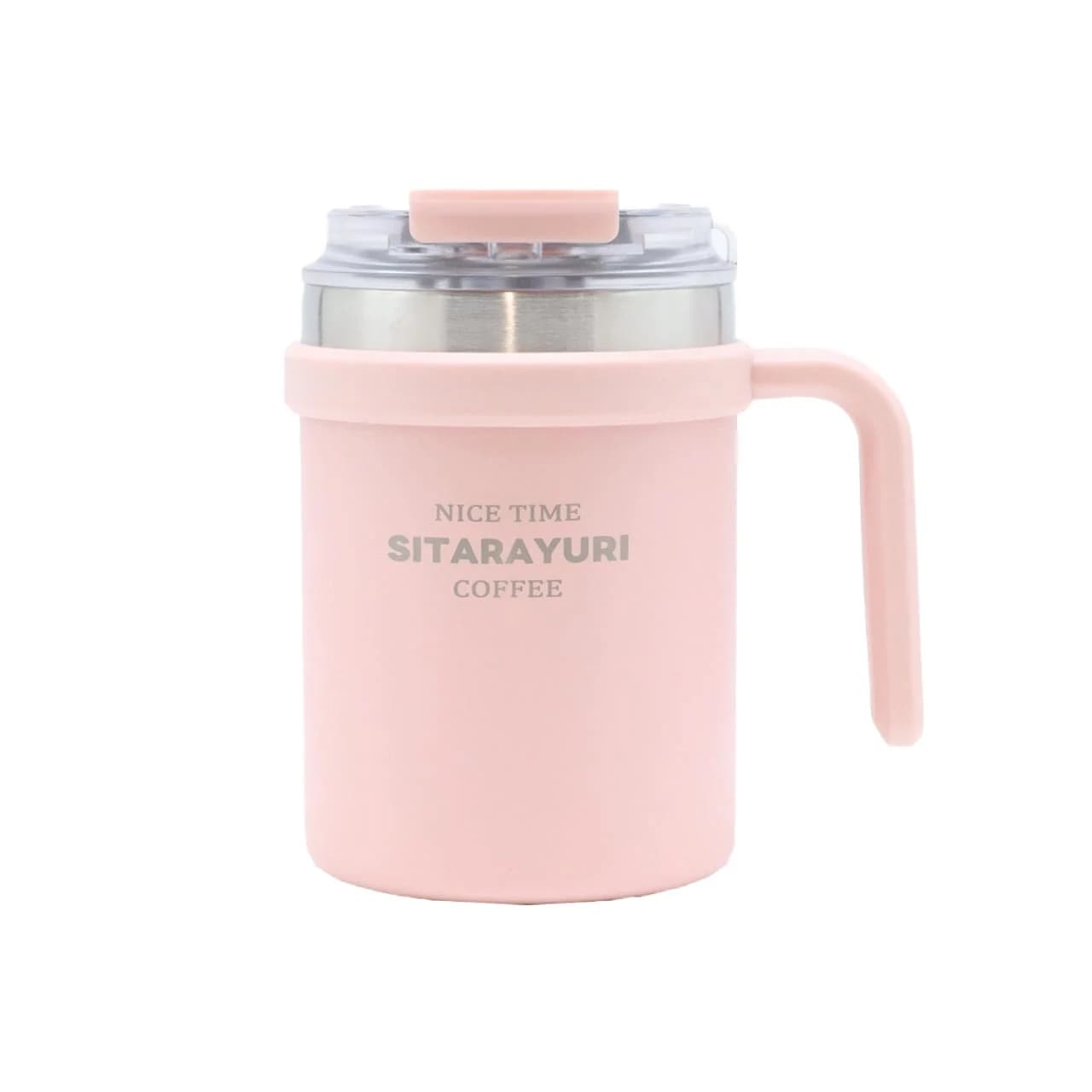 تراول ماگ Sitarayuri مدل ZF-032 ظرفیت 500 میلی لیتر – صورتی پاستلی
