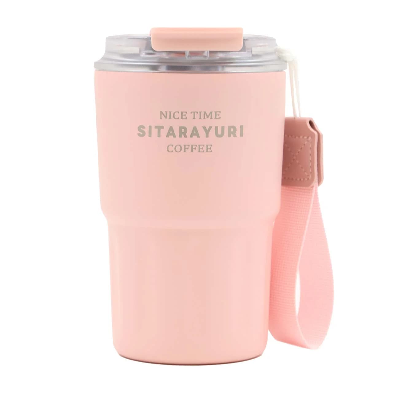 تراول ماگ Sitarayuri مدل ZF-026 ظرفیت 360 میلی لیتر – صورتی پاستلی