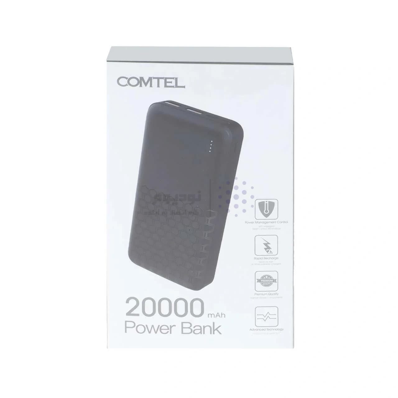 پاوربانک Comtel 20000mAh مدل Op18S – مشکی — تصویر ۳