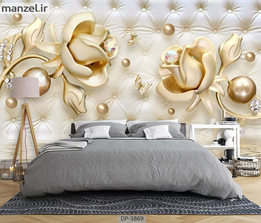 پوستر دیواری طرح گل فانتزی 3869-DP