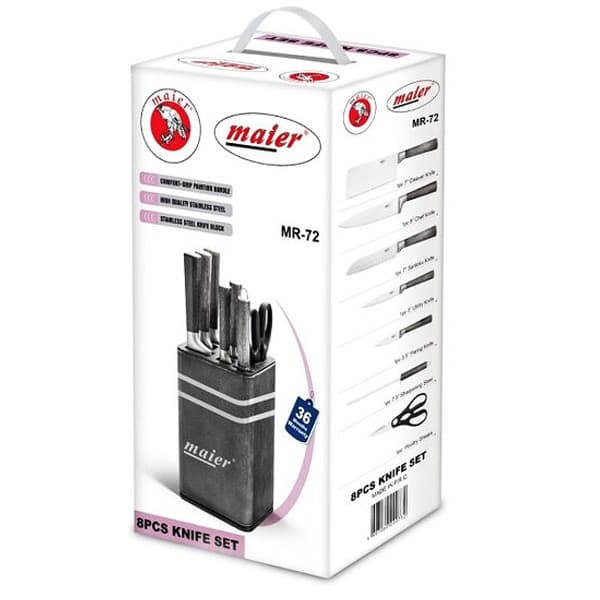 سرویس چاقو آشپزخانه 8 پارچه مایر مدل MAIER MR-72 — تصویر ۲