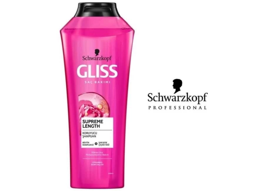 شامپو گلیس صورتی مدل Supreme Length حجم 500ml