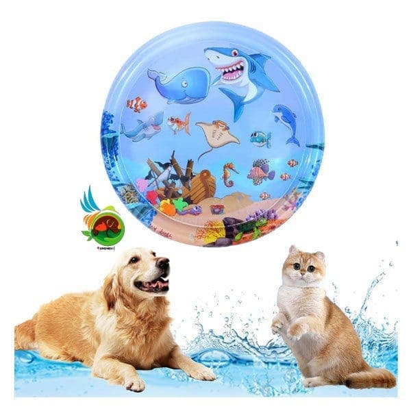 تشک بازی آبی گربه طرح دایره100در100 سانتی متر — تصویر ۲