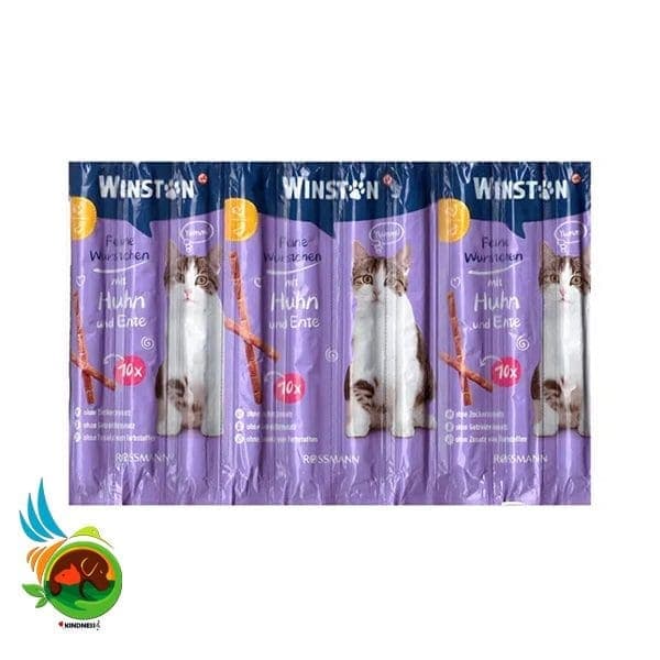 تشویقی مدادی گربه وینستون WINSTON با طعم مرغ و اردک 10 عددی