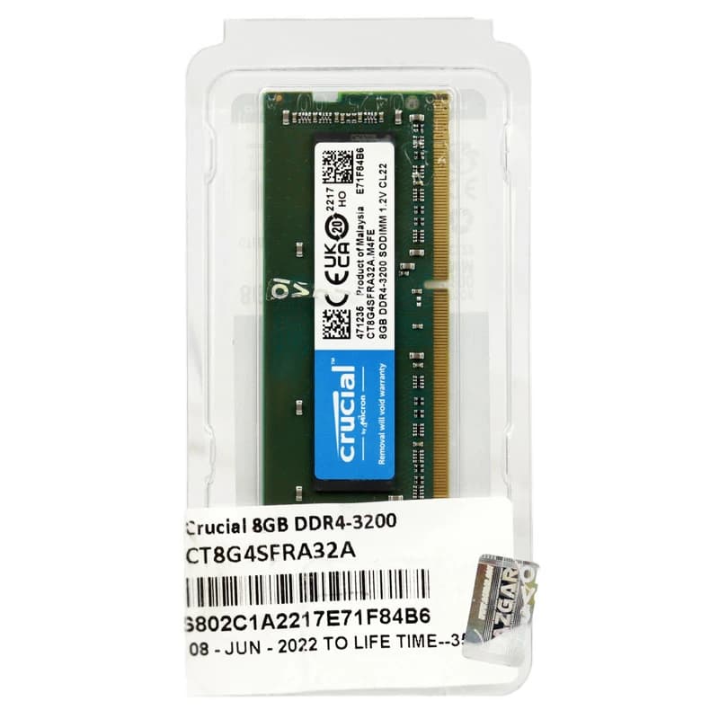 رم لپ تاپ کروشیال CT8G4SFRA32A DDR4 8GB 3200MHz CL22 — تصویر ۲