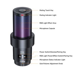 میکروفون گیمینگ کامیکا مدل EJOY UNI PRO D — تصویر ۶