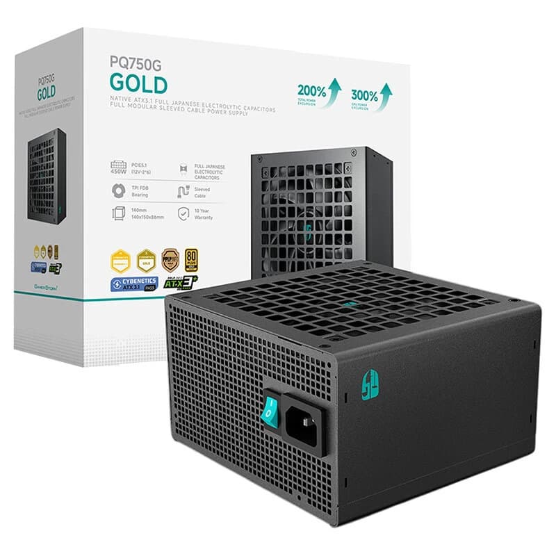 پاور ماژولار 750 وات دیپ کول Gamer Storm PQ750G Gold