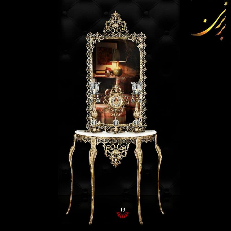 آینه و شمعدان آلومینیومی کد (۱۳)