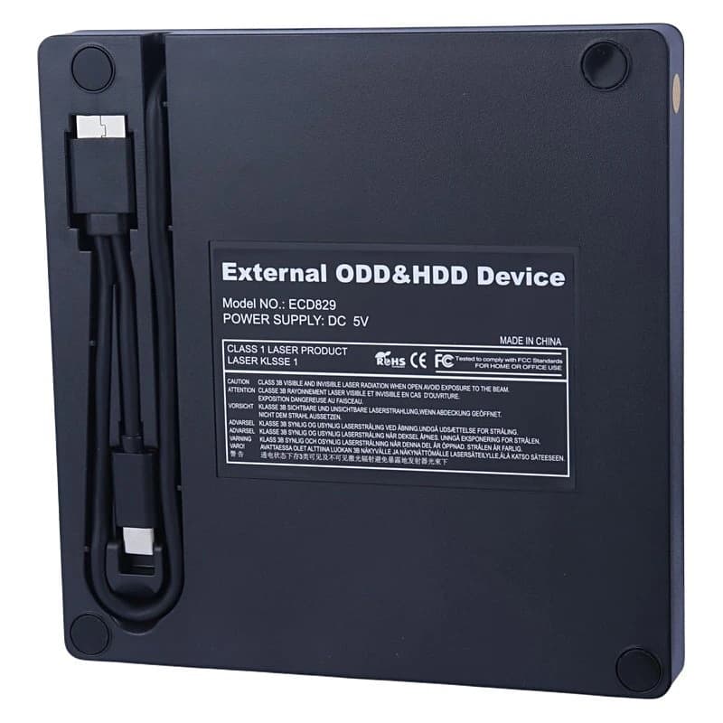 DVD رایتر اکسترنال اولترا تین Ultra Thin ECD829 Type-C / USB3.0 کد 1 — تصویر ۵