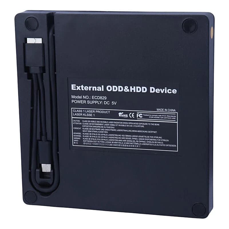 DVD رایتر اکسترنال اولترا تین Ultra Thin ECD829 Type-C / USB3.0 — تصویر ۷