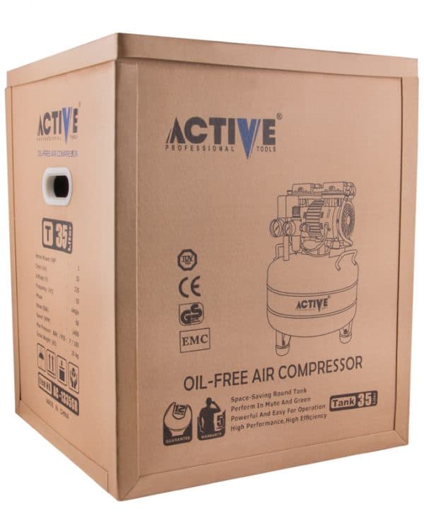 کمپرسور باد سایلنت 35 لیتر 2سیلندر 0.75 اسب اکتیو مدل AC-1335SRP — تصویر ۶