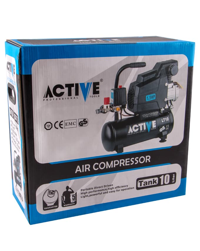 کمپرسور باد 10 لیتر روغنی اکتیو مدل AC-1110 — تصویر ۸