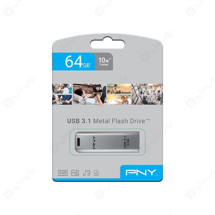 فلش مموری PNY مدل FD64GESTEEL31G-EF USB3.1 ELITE با ظرفیت 64 گیگابایت — تصویر ۲