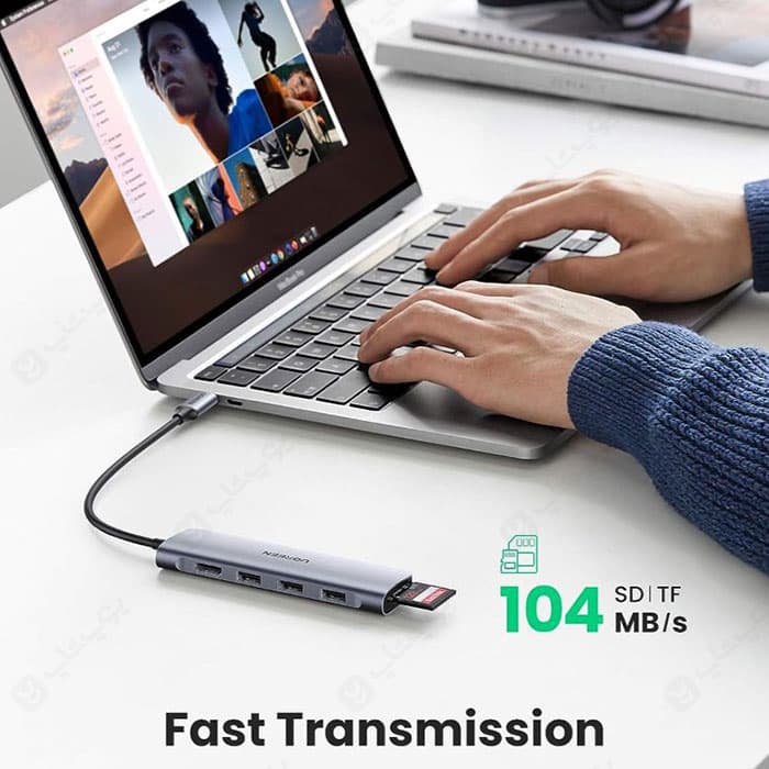 هاب 6 پورت یوگرین 70410 CM195 TYPE C — تصویر ۵