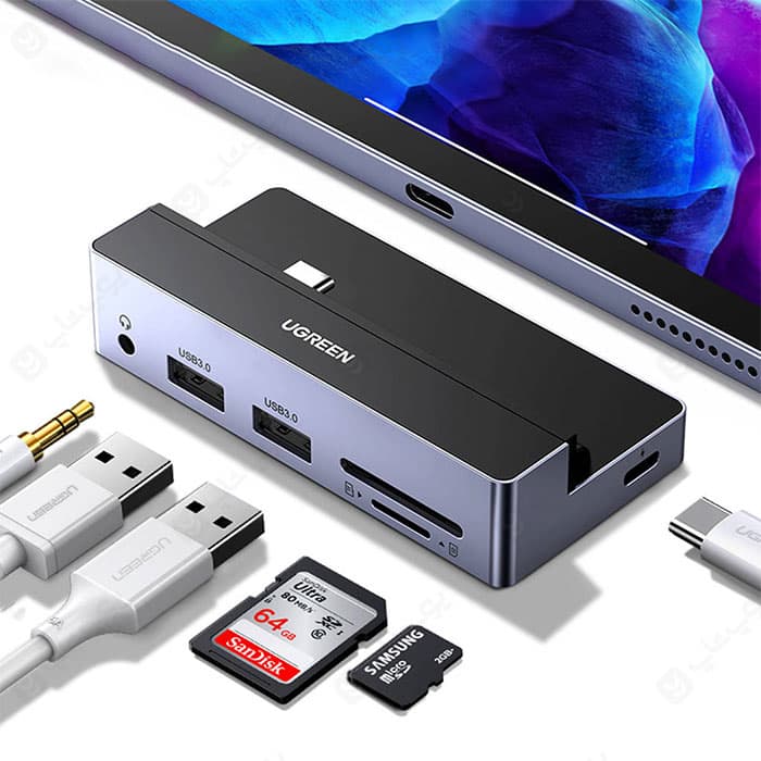 هاب 5 پورت Type C به USB 3.0 و HDMI با قابلیت PD یوگرین CM317 — تصویر ۲