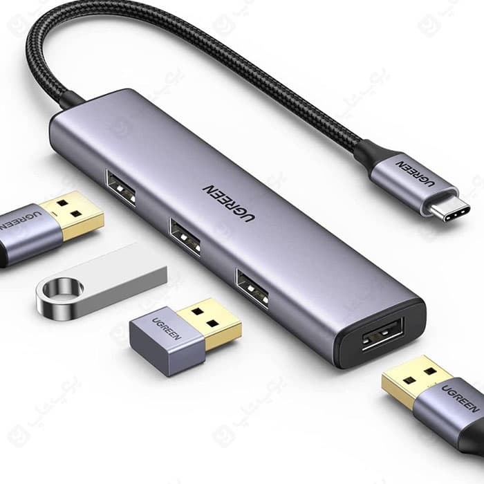 هاب 4 پورت Type C به USB 3.0 یوگرین CM473 — تصویر ۲