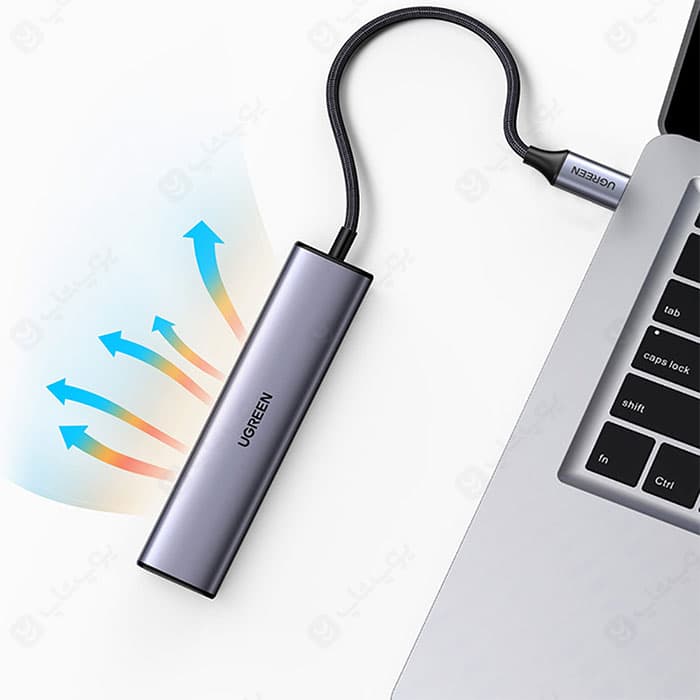 هاب 4 پورت Type C به USB 3.0 با پورت LAN یوگرین CM475 — تصویر ۵