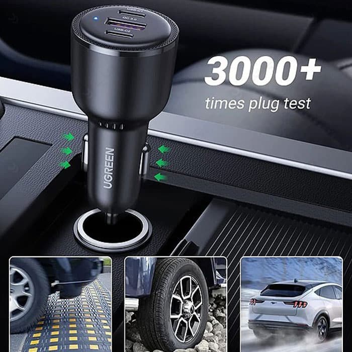 شارژر فندکی 69W PD+QC3.0 یوگرین CD239 — تصویر ۲